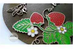 Sweet time Summer sign SVG | Strawberry Summer sign cut file Product Image 2