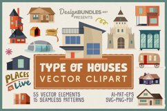 Type of Houses Vector Clipart Pack Product Image 1