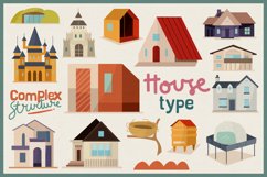Type of Houses Vector Clipart Pack Product Image 3