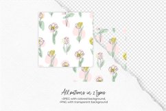 Line Art Tulips Floral Seamless Patterns Bundle Product Image 9