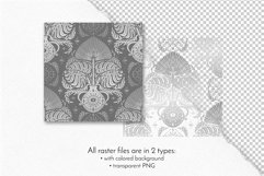 Gray Tropical Damask Repeat Patterns Product Image 7