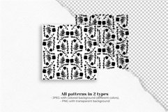 Black and White Boho Seamless Patterns. Floral Boho Product Image 6