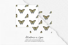 Cosmos Flower and Butterflies SVG Clipart & Patterns Product Image 10
