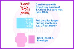 Love You More card svg cut file | Valentine | Anniversary Product Image 2