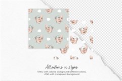 Single Line Face and Roses Minimalist Seamless Patterns Product Image 6