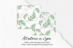 Vibrant Tropical Fern Leaves 10 Seamless Patterns Set Product Image 7