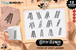 Types of Step Ladder Clipart Set Product Image 1