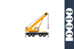 Yellow Mobile Crane Truck for Construction and Heavy Lifting Product Image 1