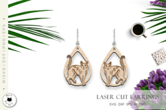 Cat Earrings Laser Cut SVG | Cat Teardrop Product Image 4
