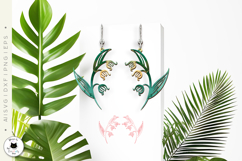 Lilly Of The Valley Flower Earrings | Floral Laser SVG Product Image 3