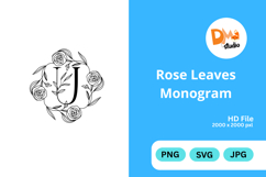 Rose Leaves Monogram Product Image 1