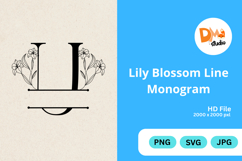 Lily Blossom Line Monogram Product Image 1