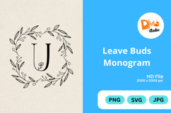 Leave Buds Monogram Product Image 1