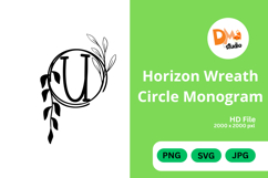 Horizon Wreath Circle Monogram Product Image 1