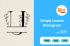 Simple Leaves Monogram Product Image 1