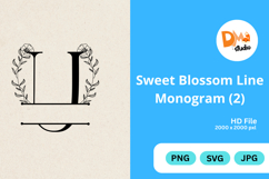 Simple Blossom Line Monogram Product Image 1