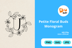 Petite Floral Buds Monogram Product Image 1