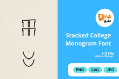 Stacked College Monogram Font Product Image 1