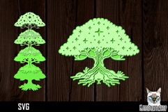 3d Layered Tree of Life SVG, multilayered tree paper cut Product Image 1