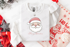 Cute Santa Face Merry Christmas Holiday T-Shirt Design SVG Product Image 3