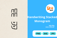 Handwriting Stacked Monogram Product Image 1