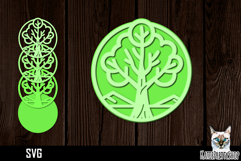 3d Layered Tree of Life SVG, multilayered tree paper cut Product Image 1