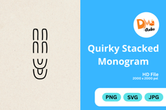 Quirky Stacked Monogram Product Image 1
