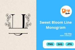 Sweet Bloom Line Monogram Product Image 1