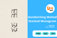 Handwriting Melted Stacked Monogram Product Image 1