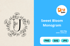 Sweet Bloom Monogram Product Image 1