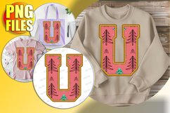 U Doodle Letter Style PNG Creative Christmas Icon! Product Image 1