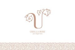 U logo, Letter U monogram, style floral Product Image 2