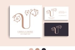 U logo, Letter U monogram, style floral Product Image 3