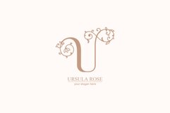 U logo, Letter U monogram, style floral Product Image 1
