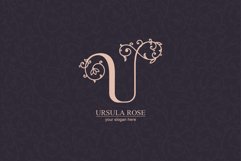 U logo, Letter U monogram, style floral Product Image 8