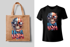 4th of July Skull sublimation print design PNG Product Image 2