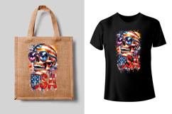 4th of July Skull sublimation print design PNG Product Image 2