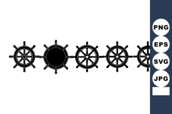 Nautical Ship Wheels Maritime Steering Controls Vector Product Image 1