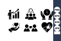 Business Teamwork Communication Growth Success Icons Product Image 1