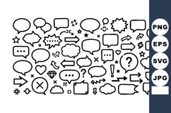 Speech Bubbles Arrows Icons Communication Vector Product Image 1