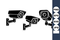 Security Cameras Surveillance Monitoring Vector Illustration Product Image 1