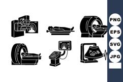 Medical Imaging Equipment Vector Illustrations Set Product Image 1