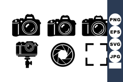 Camera Icons Vector Set Photography Lens Shutter Aperture Product Image 1