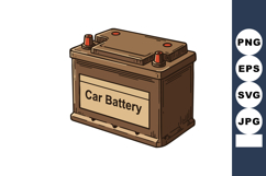 Car Battery Vector Illustration for Automotive Power Supply Product Image 1