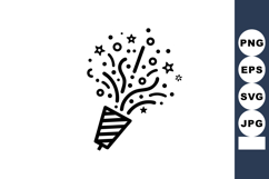 Party Popper Confetti Explosion Festive Decoration Vector Product Image 1