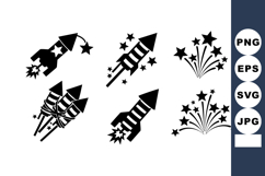 Fireworks Rocket Vector Illustration Celebration Product Image 1