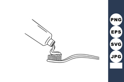 Toothpaste being squeezed from tube onto toothbrush bristles Product Image 1