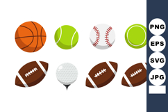 Various sports balls collection including basketball, tennis Product Image 1