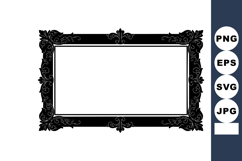 Ornate Vintage Frame Border Decorative Design Vector Illustr Product Image 1