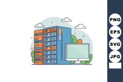 Server Rack and Desktop Computer Technology Data Center Equi Product Image 1